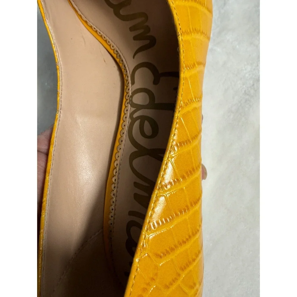 Sam Edelman Yellow Pointed Toe Sz 7 Pumps Heels Indie Sexy Office Siren